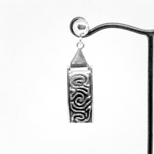 Luxury Sustainable Silver Coral Maze Earrings