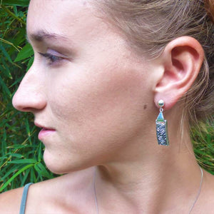 Luxury Sustainable Silver Coral Maze Earrings