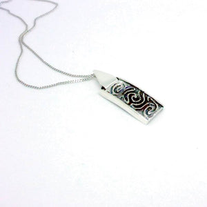 Luxury Sustainable Silver Coral Maze Necklace