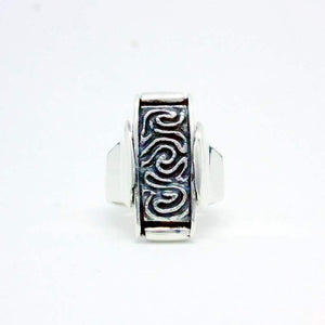 Luxury Sustainable Silver Coral Maze Ring