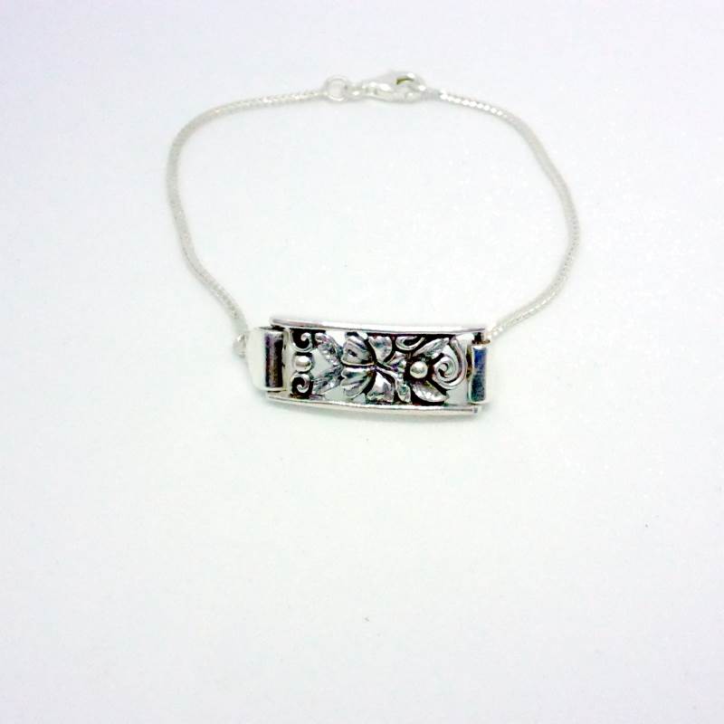 Luxury Sustainable Silver Hibiscus Perfection Bracelet