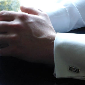 Luxury Sustainable Silver Hibiscus Perfection Cufflinks