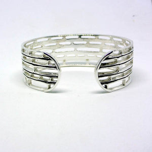 Sustainable Silver Delicate Bamboo Bracelet Cuff